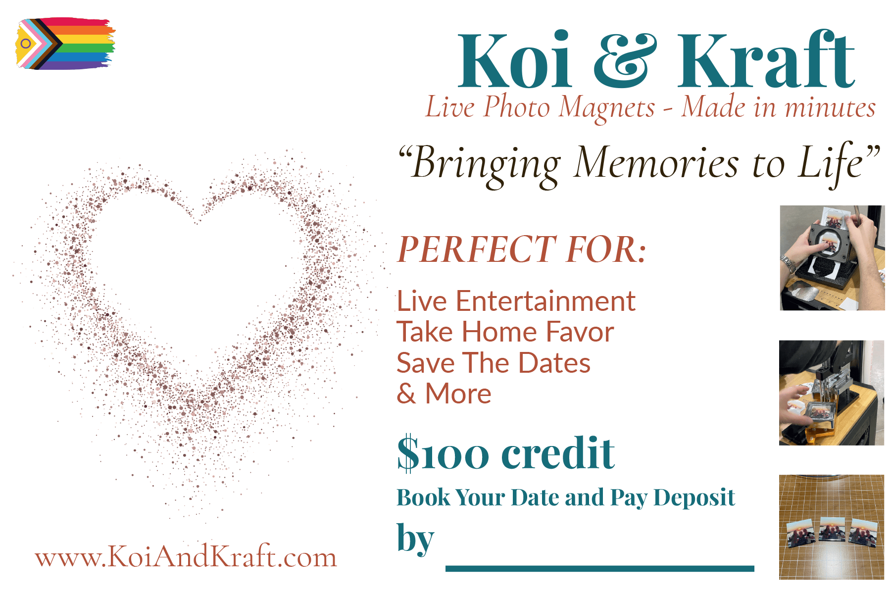 Koi & Kraft Live Photo Magnet